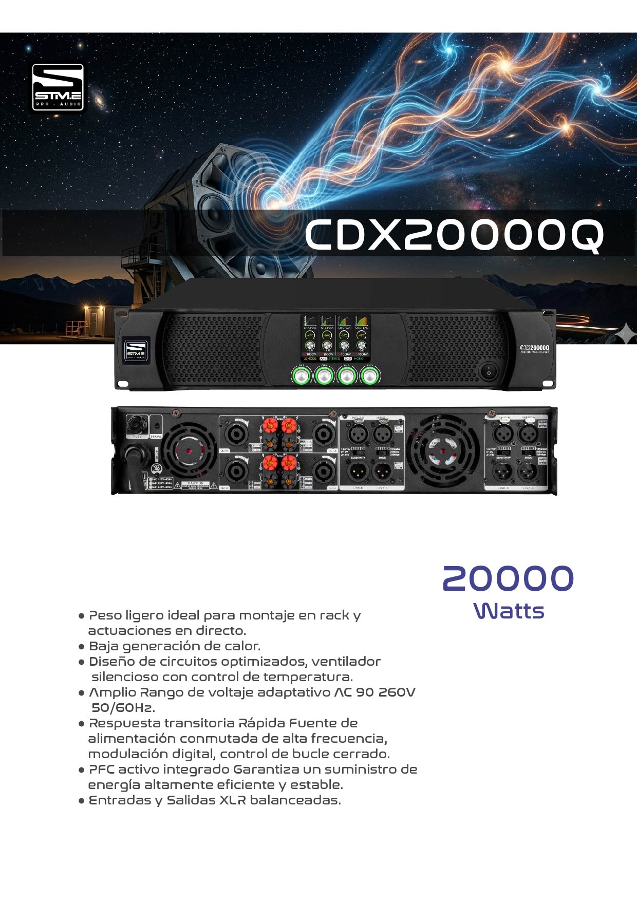 CDX 20000Q AMPLIFICADOR DIGITAL